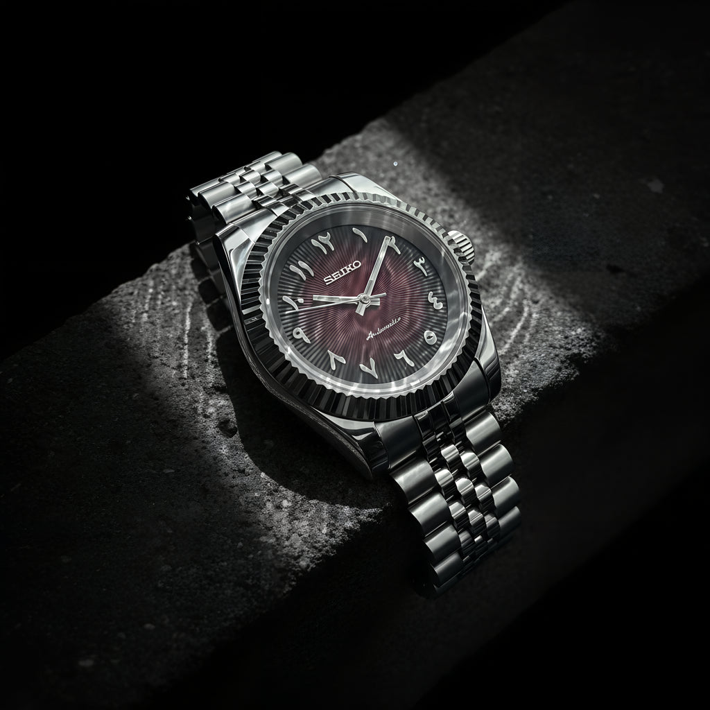 Seiko Mod red dial Arabic