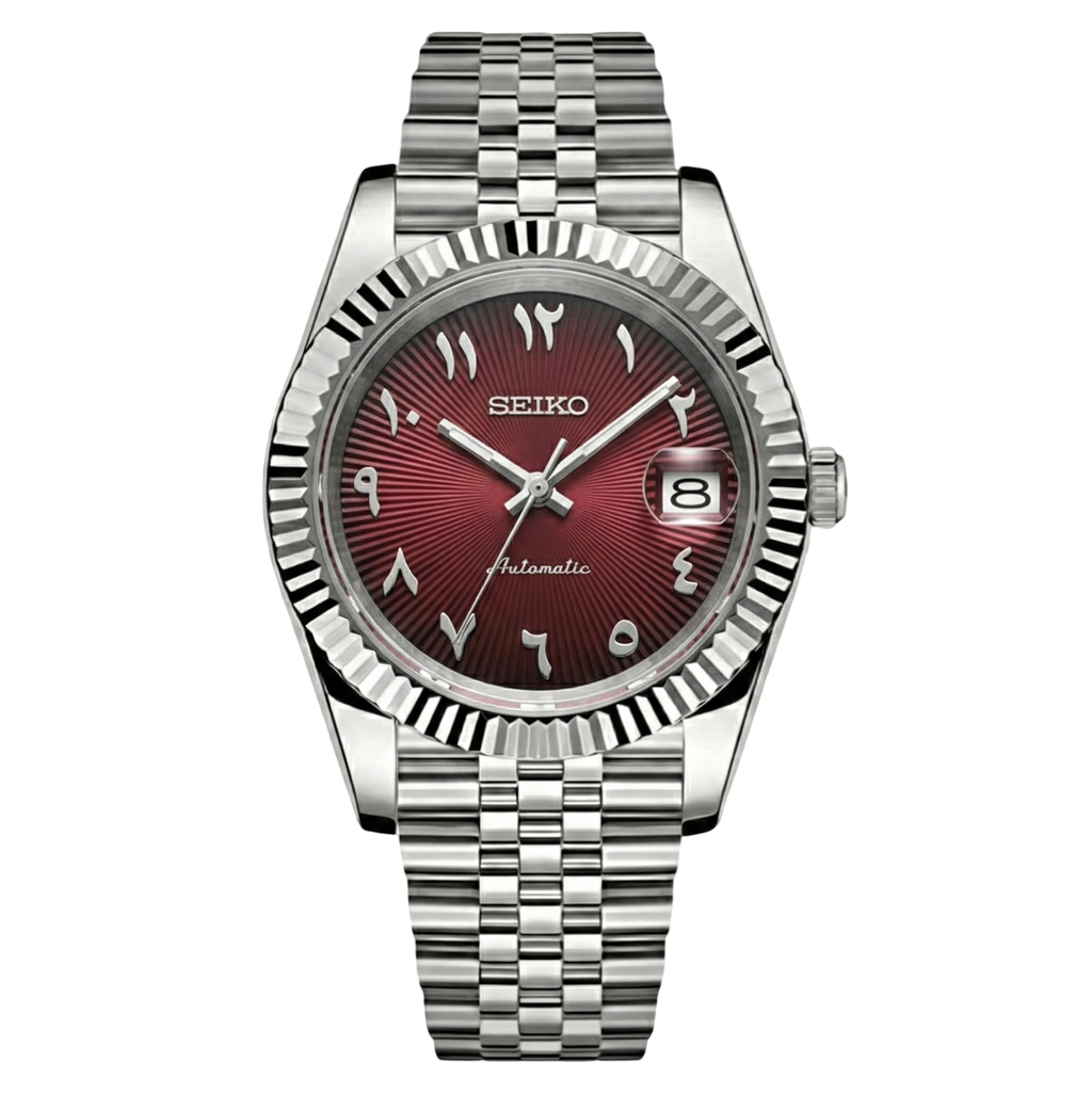 Seiko Mod red dial Arabic